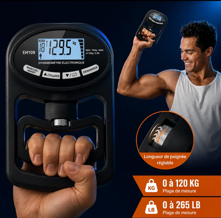 Grip-Master Pro - Dynamomètre force digital